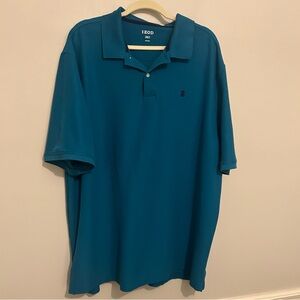 Izod Teal Blue Polo Shirt Sz 3xl 3XLT Tall